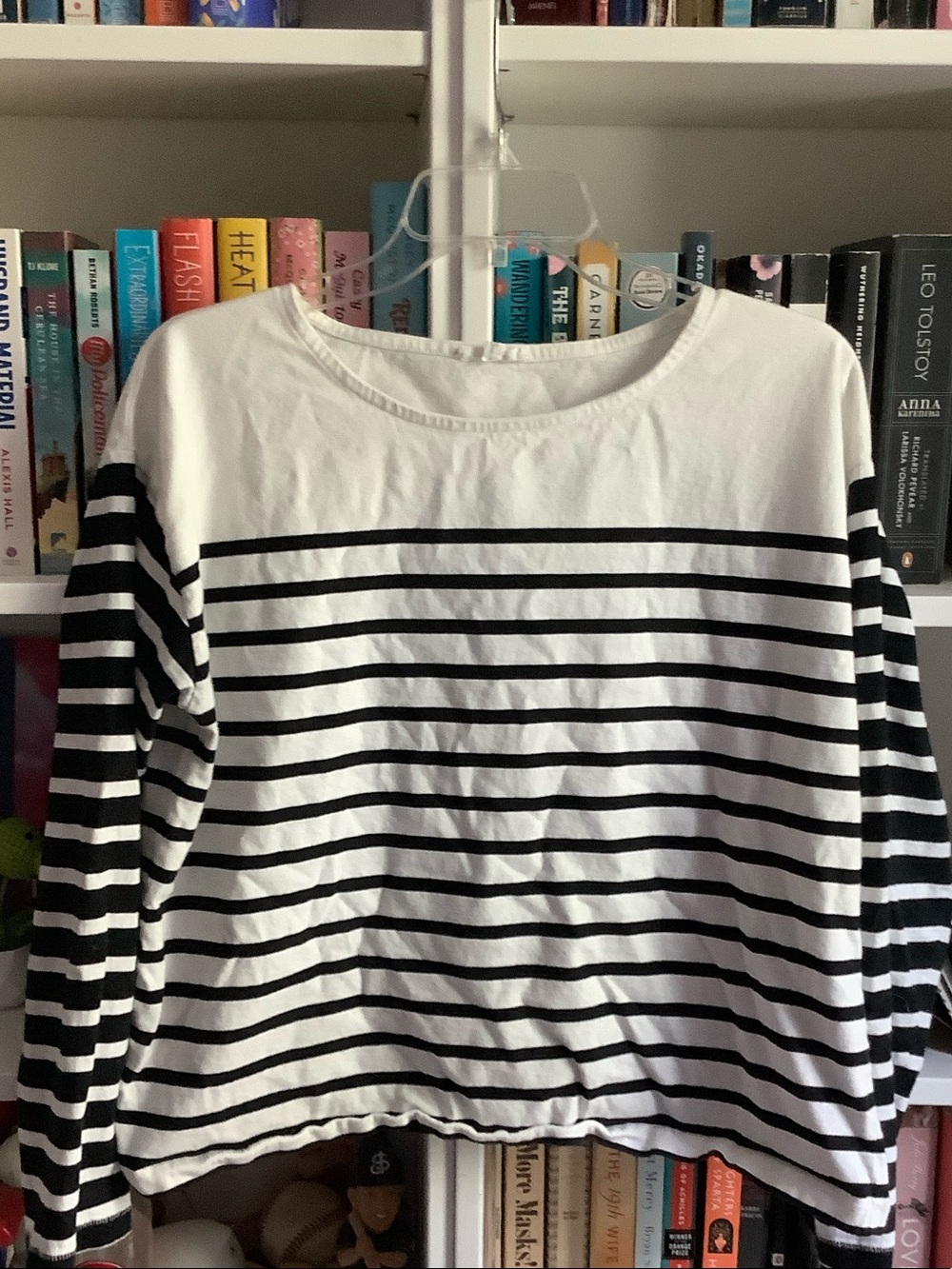 Maurices Black and White Striped Long Sleeve Tee